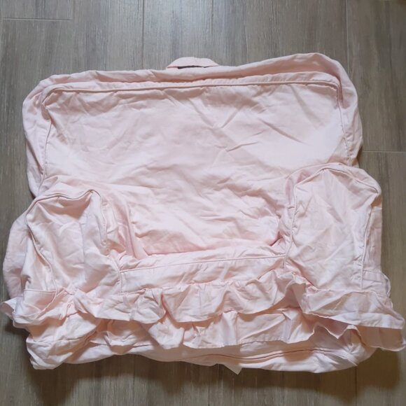 Pottery Barn Ruffle Anywhere Chair Slipcover ONLY Dusty Blush Pink mono removed - Picture 1 of 4
